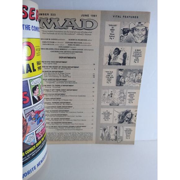 MAD Magazine #223 Mad Mag Comic Book June 1981 Dallas TV Show Ordinary People - Picture 2 of 5